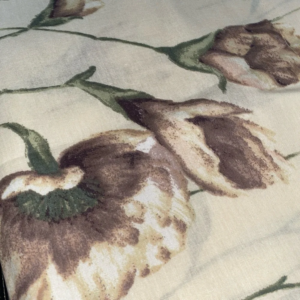 Vintage Cannon Standard Pillow Shams Floral Cottage Shabby Set (2)‎ USA Made